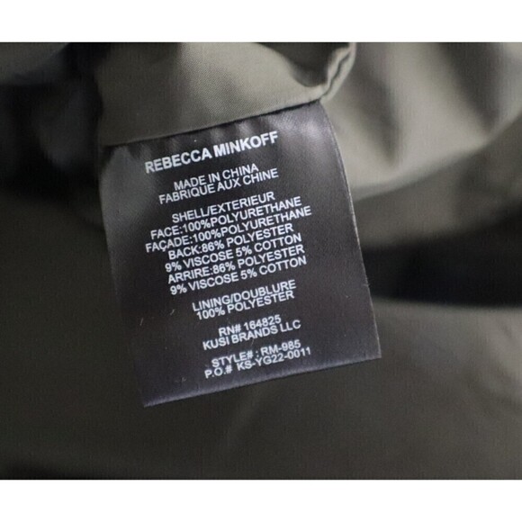 Rebecca Minkoff Women Size L Green Faux Leather Asymmetrical Moto NEW Jacket - Picture 16 of 16